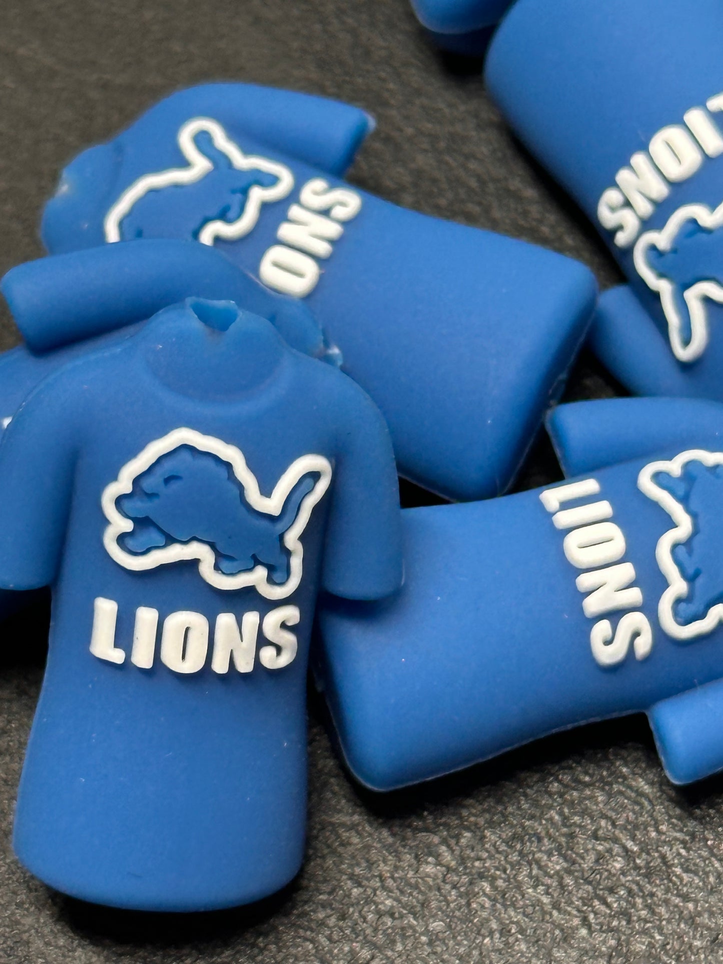 3D Detroit Lions jersey focal bead/ football/ silicone bead for DIY
