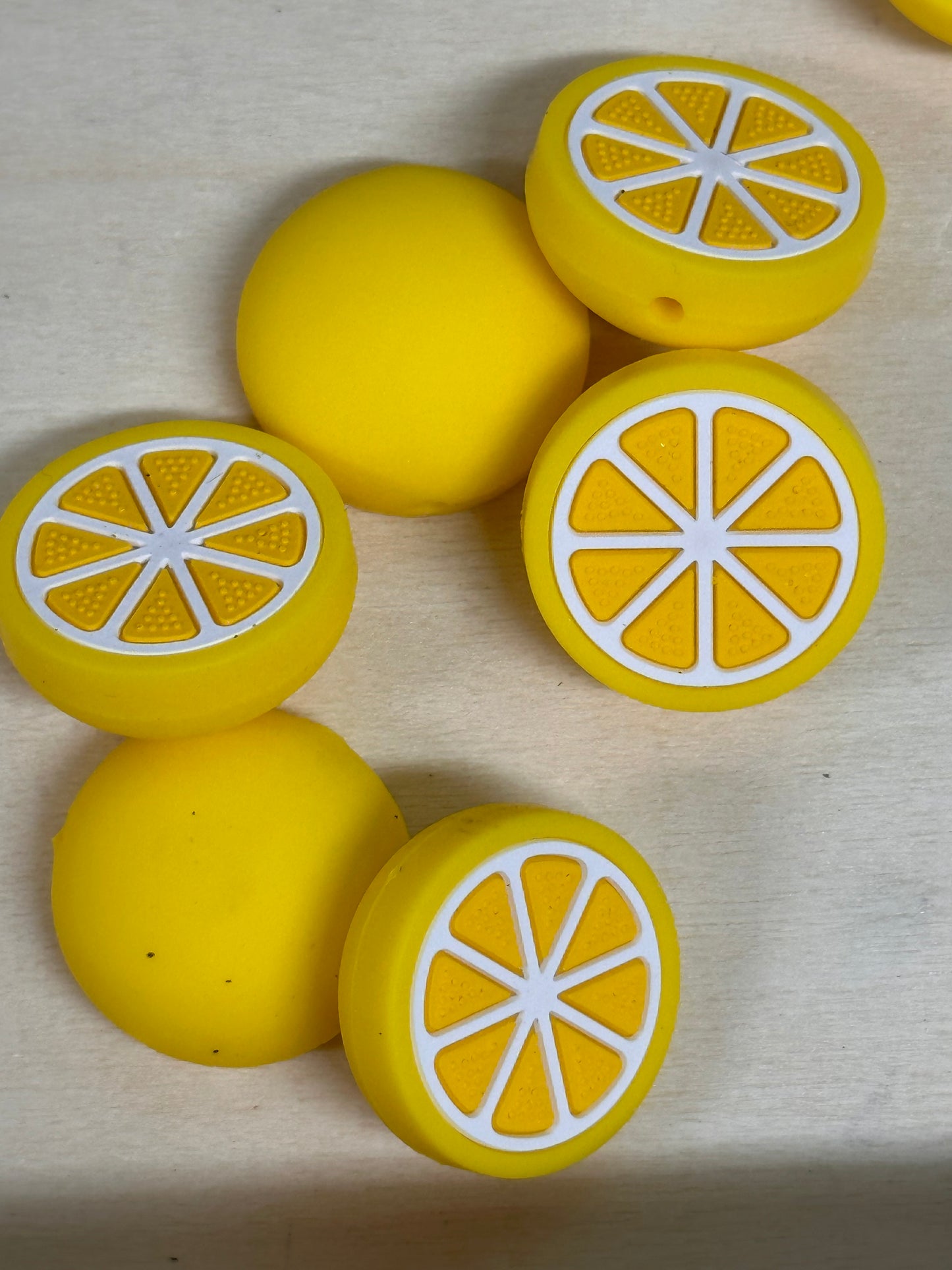 3D lemon silicone focal bead/ fruit focal/ yellow/ lemonade