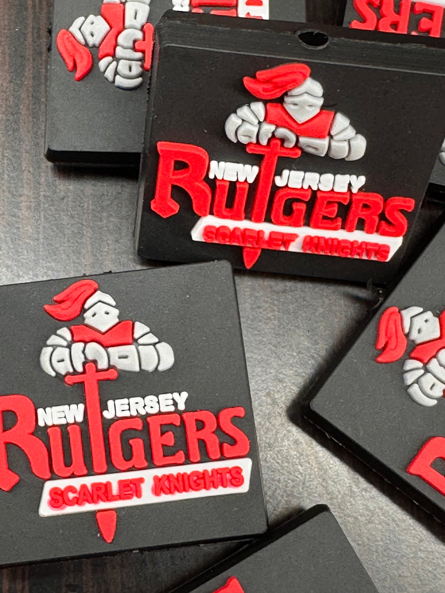 Rutgers university scarlet knights focal bead- New Jersey