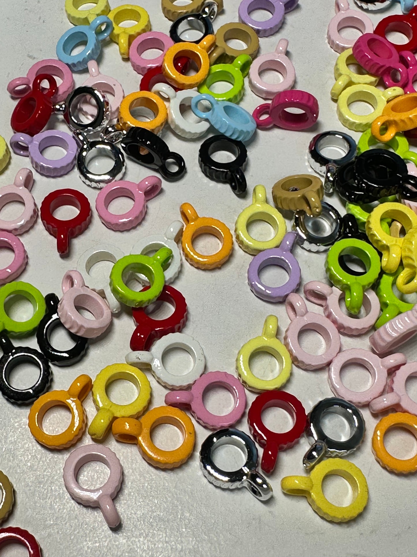 Thin Spacer Bail Beads/ jewelry Bead/ beadable pen beads/ keychain bead/bead/used for dangle charms
