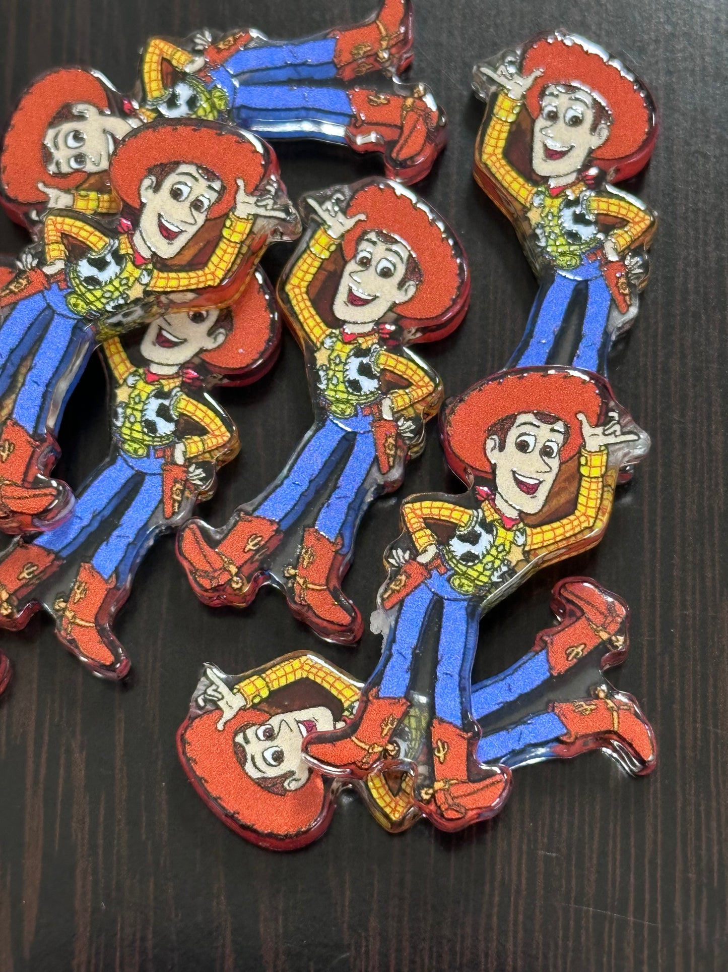 Cowboy acrylic focal bead- set of 2/ focal bead/ pen beading / keychain bead /