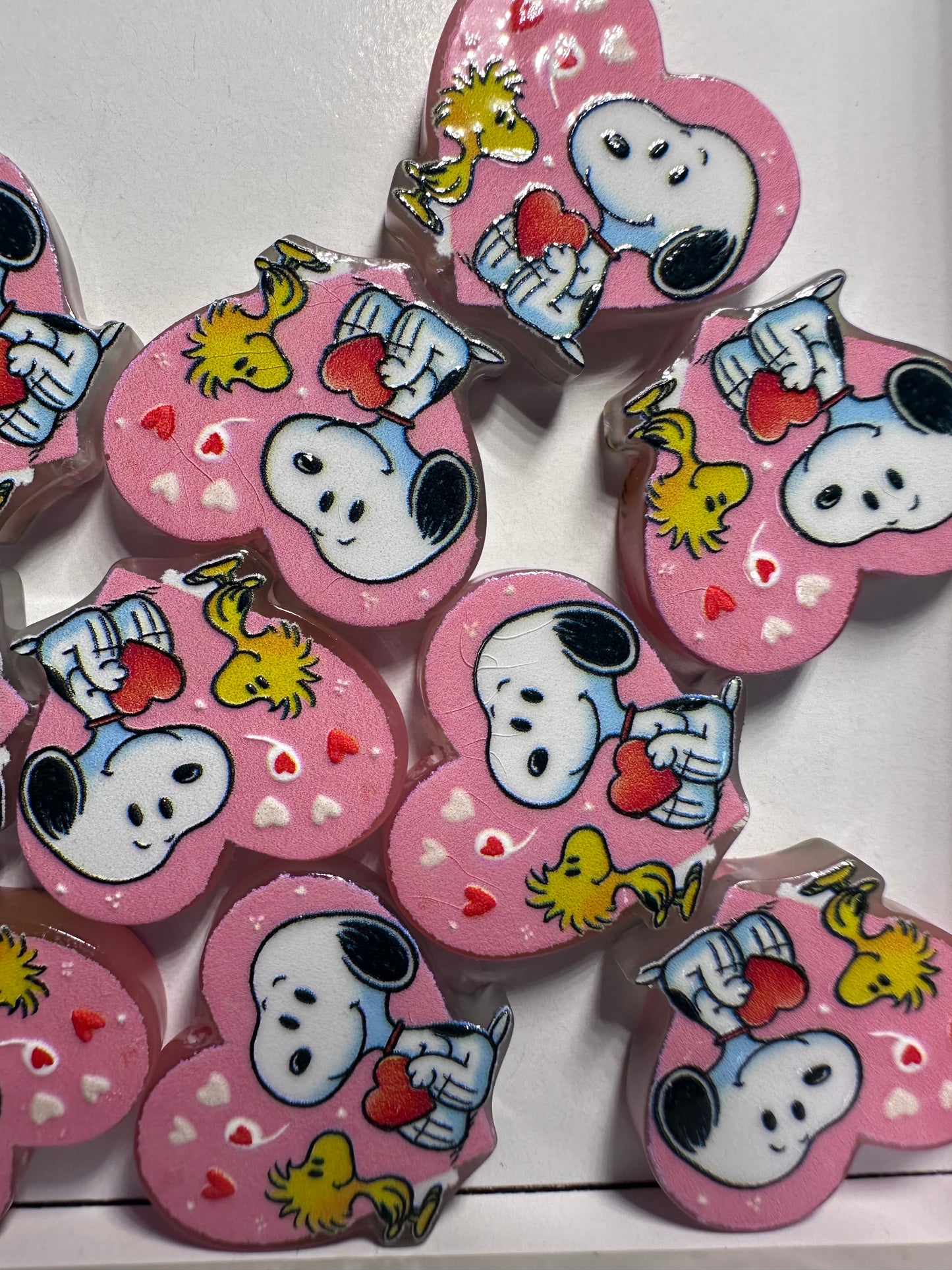 Yellow bird with white dog acrylic focal bead- set of 2/ focal bead/ pen beading / keychain bead