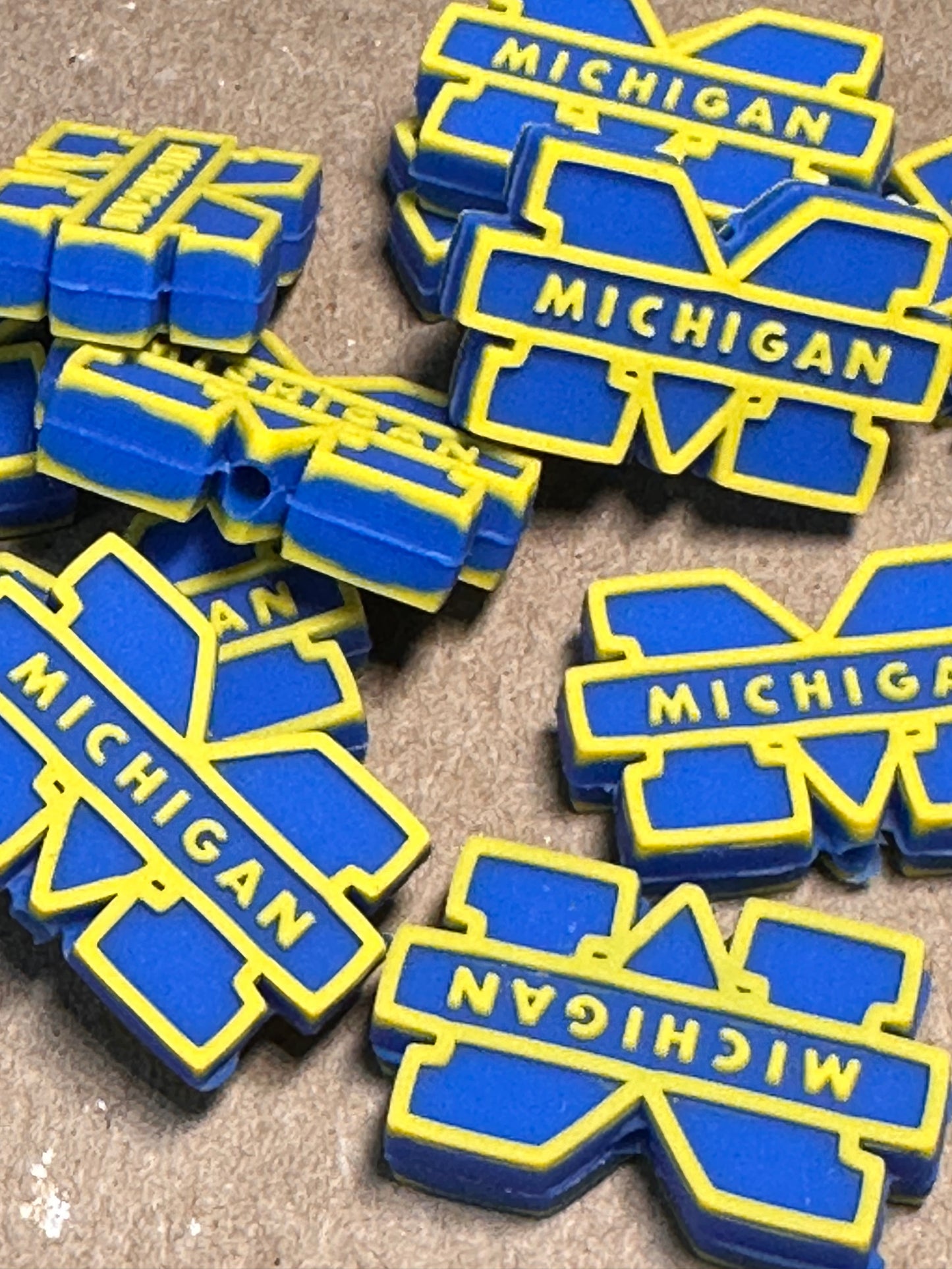 University of Michigan focal bead / football