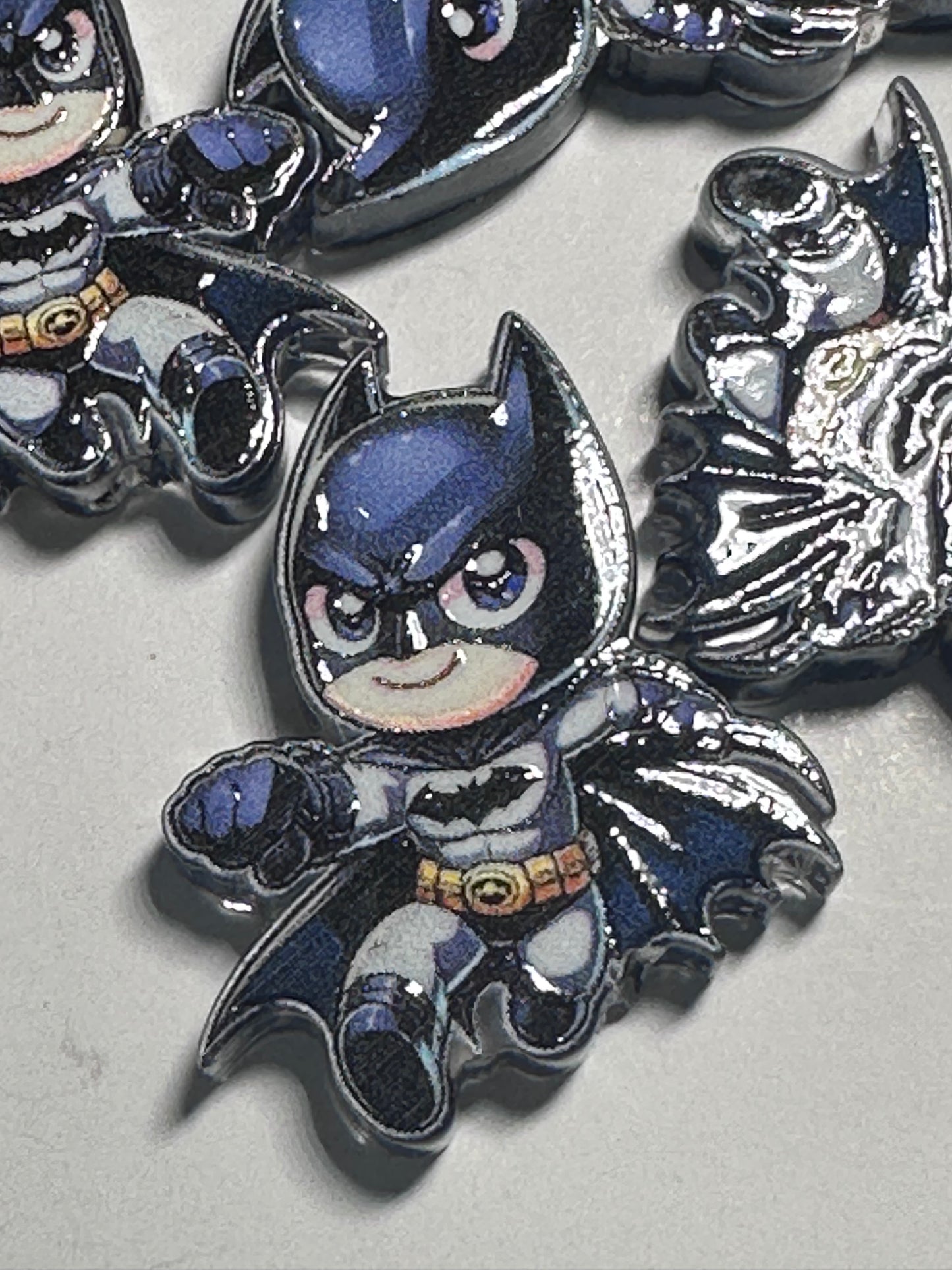 Black mask guy acrylic focal bead- set of 2/ focal bead/ pen beading / keychain bead /