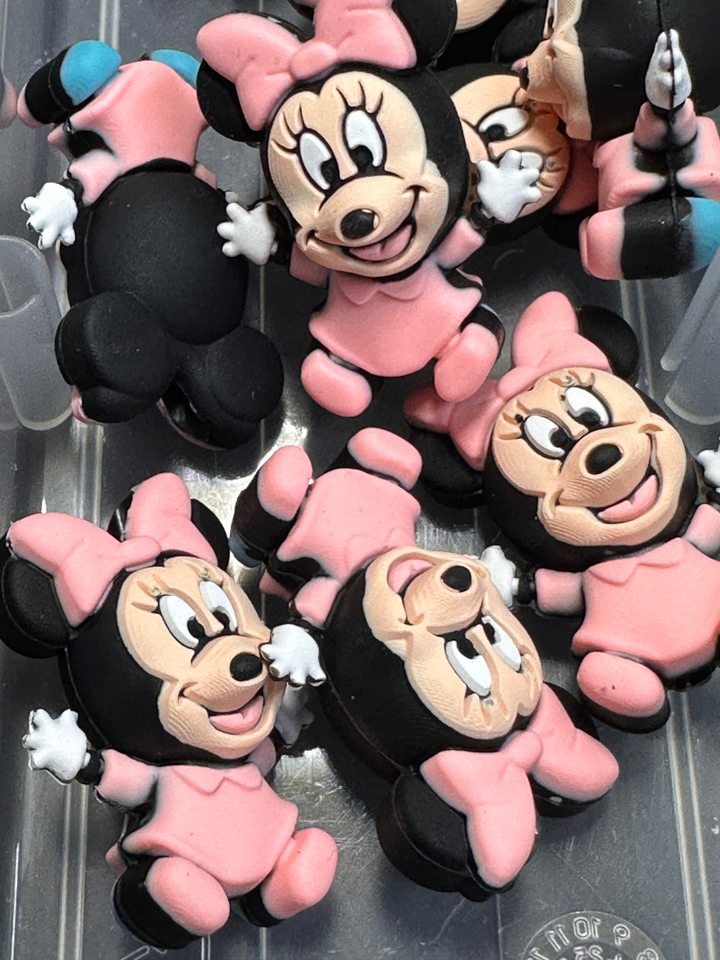 3D Favorite/Focal Bead/ beadable pen/ Silicone  bead/ keychain beads/ pink outfit/ baby