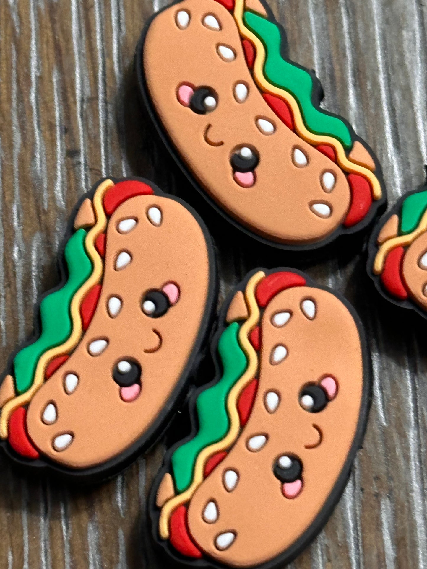 Hot dog focal bead/ silicone/ restaurant/ pen beading