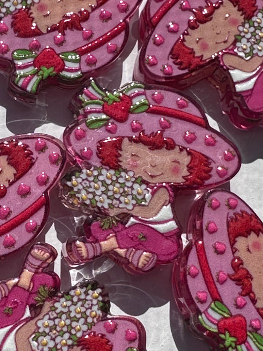 Rainbow girl heart acrylic focal bead- set of 2/ focal bead/ pen beading / keychain bead