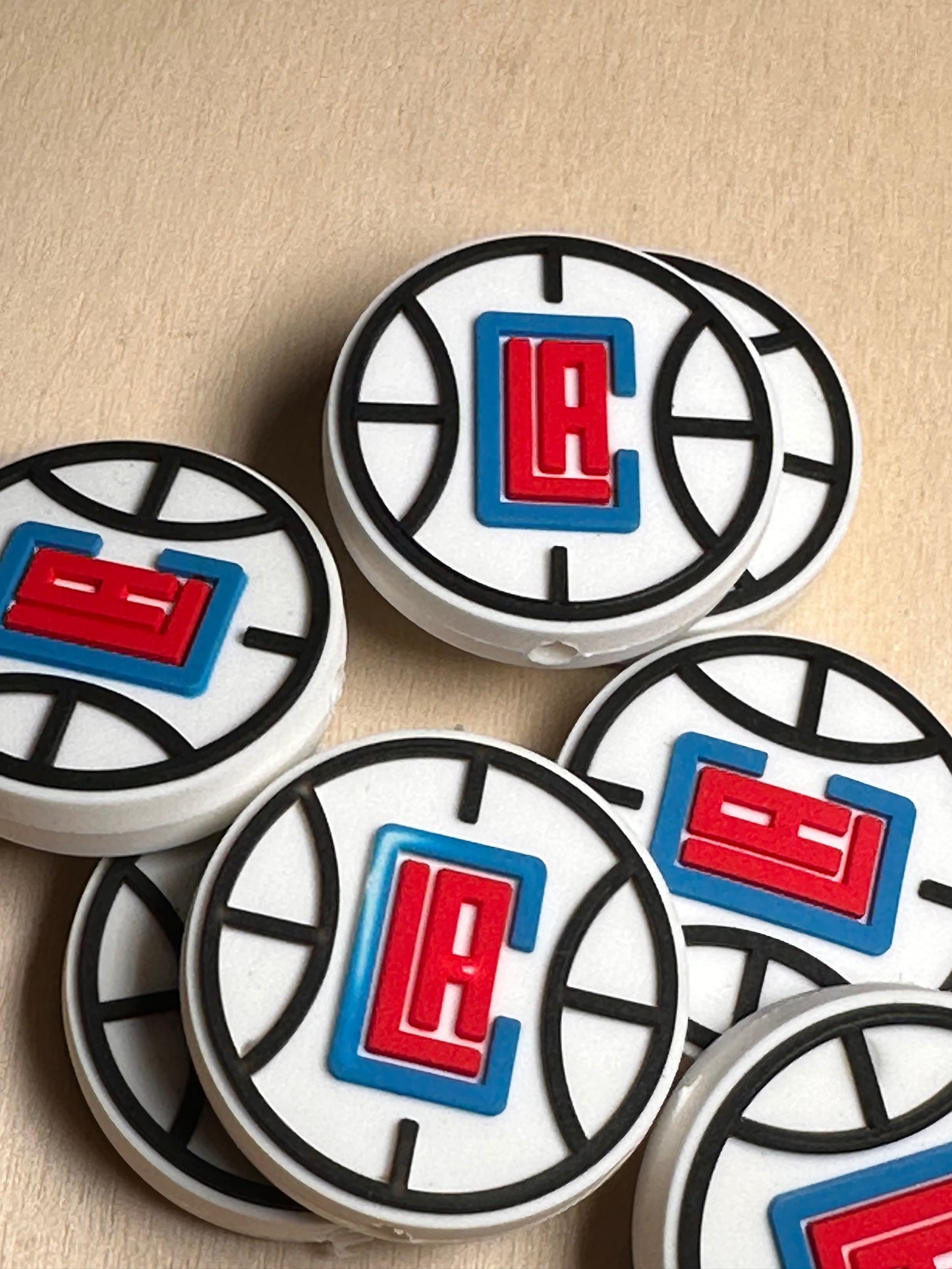 Los Angeles Clippers focal bead / basketball