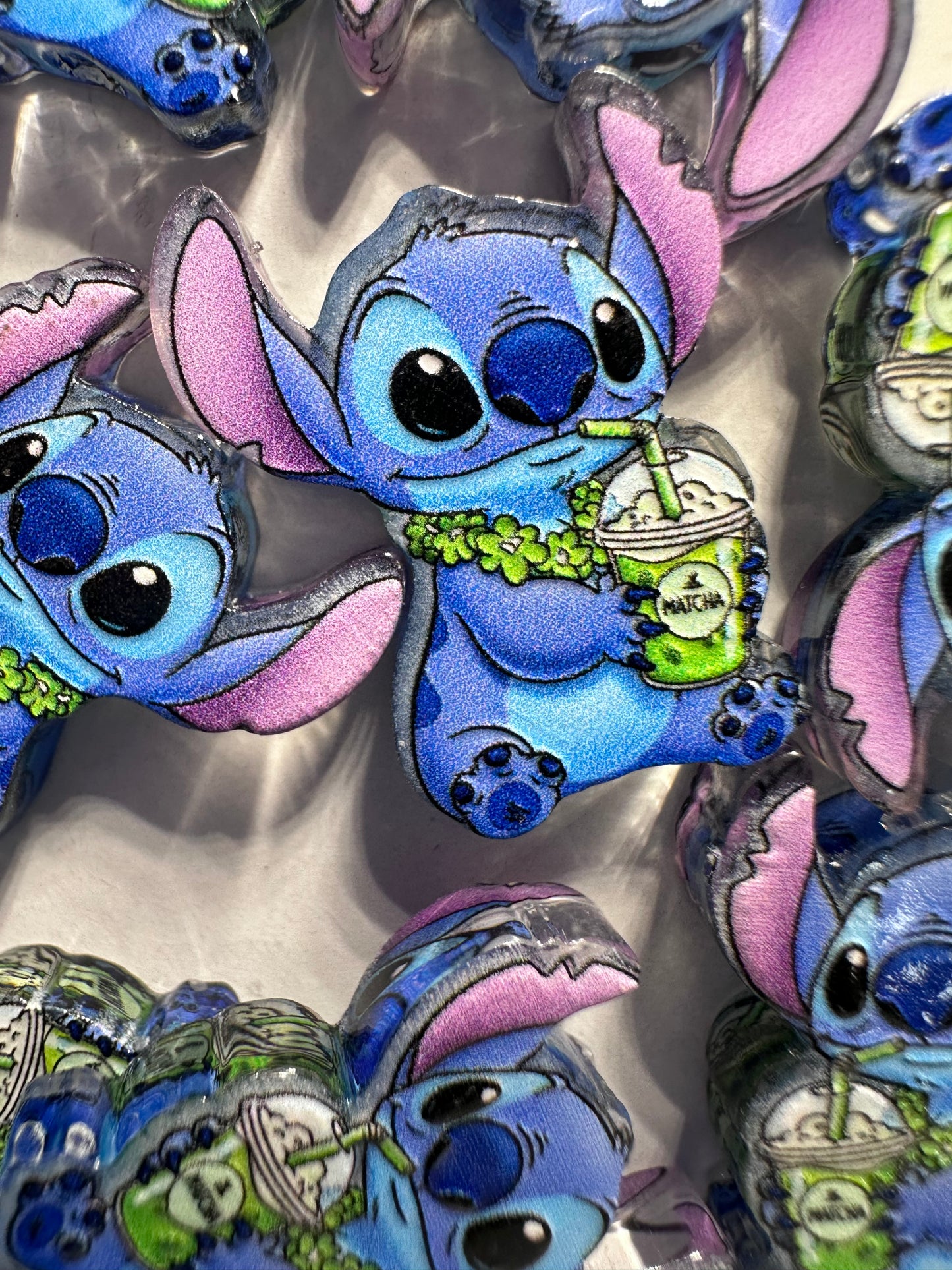 Blue guy acrylic focal bead- set of 2/ focal bead/ pen beading / keychain bead/Aloha