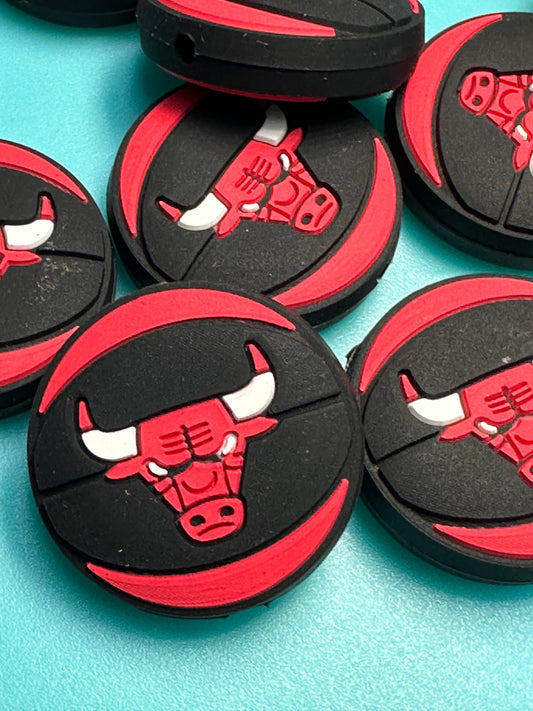 Chicago Bulls basketball  focal bead #3