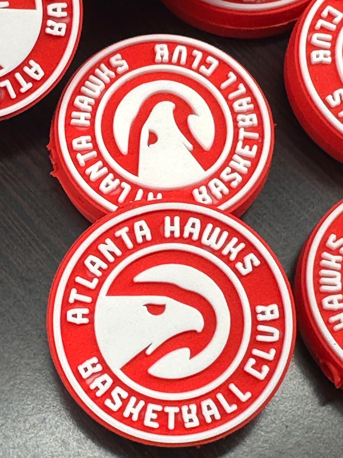 Atlanta Hawks focal bead / sports silicone bead / Hawks basketball Club