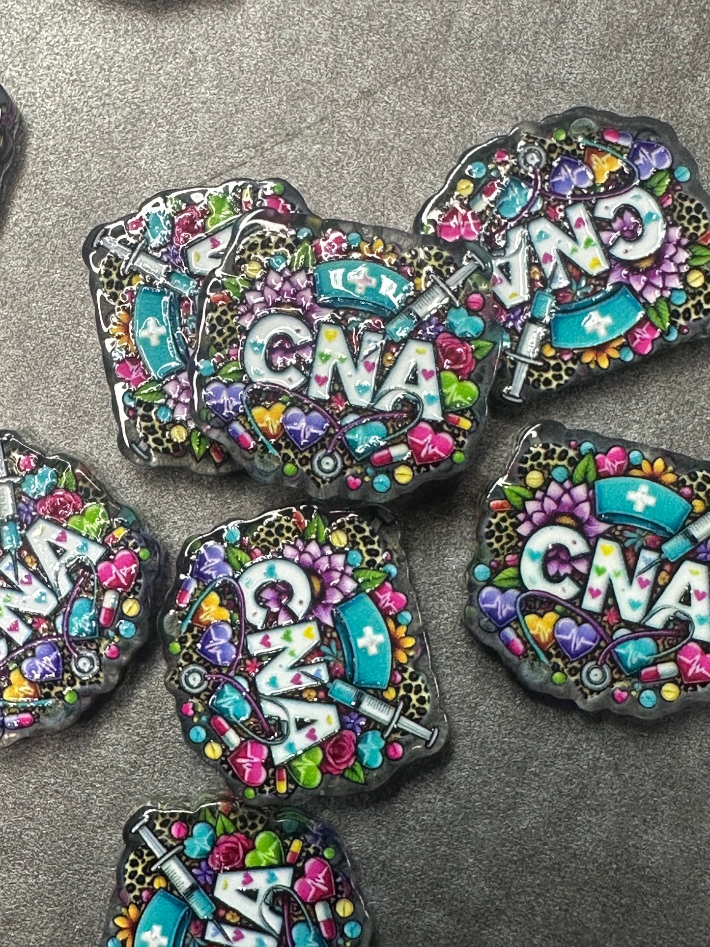 CNA Nurse acrylic focal bead- set of 2/ focal bead/ pen beading / keychain bead/