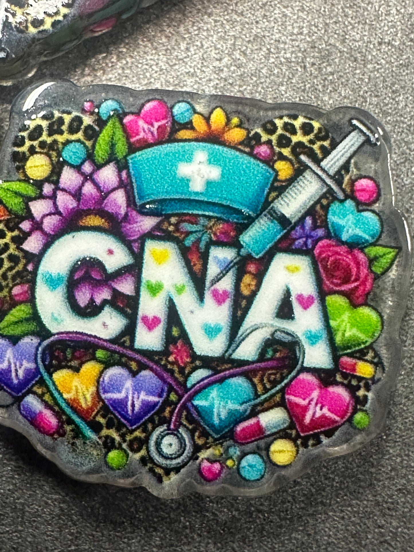 CNA Nurse acrylic focal bead- set of 2/ focal bead/ pen beading / keychain bead/