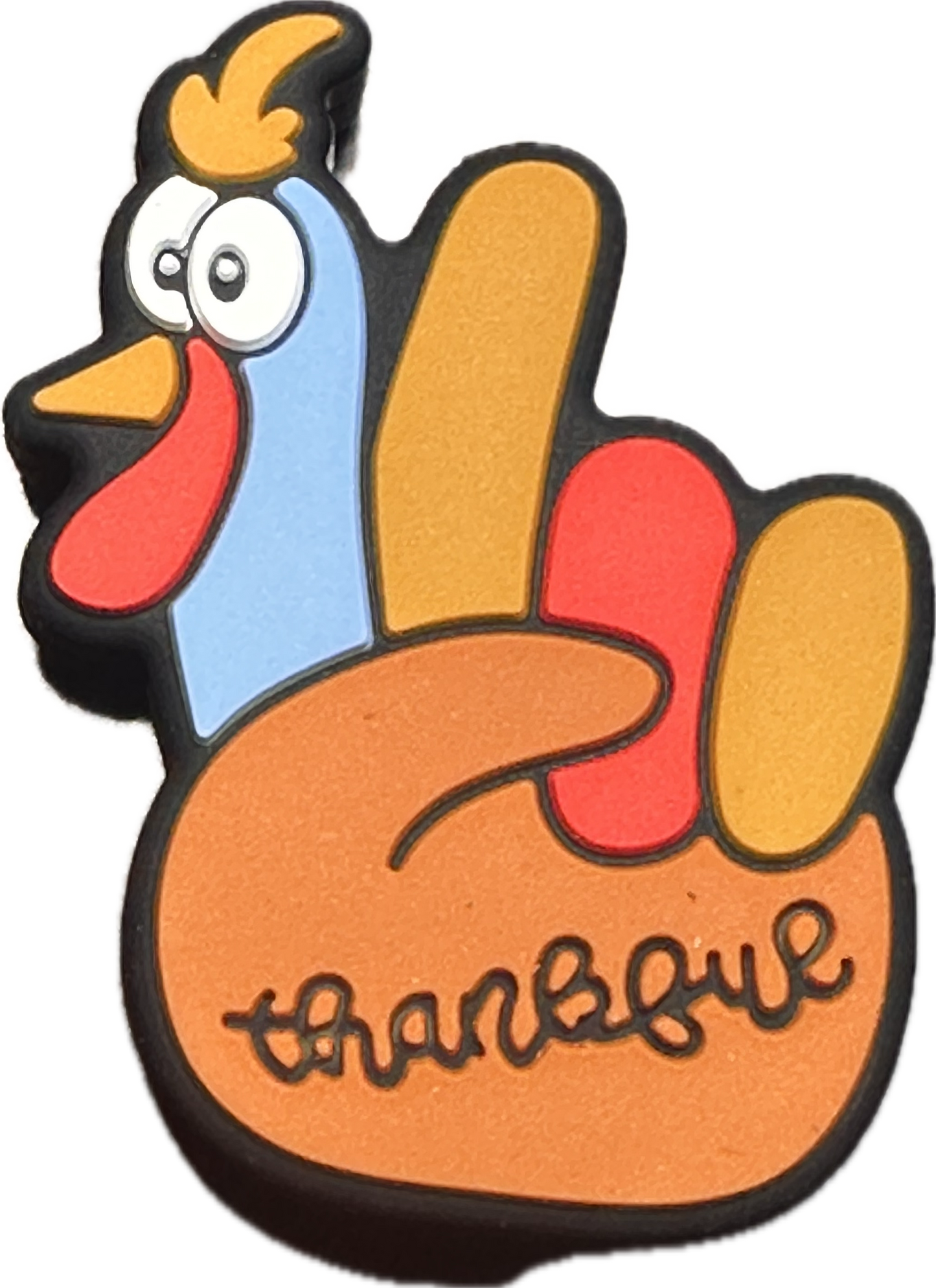 Preschool Thanksgiving Turkey/ Focal Bead/ beadable pen/ Silicone  bead/ keychain bead/ Fall/ Holiday/ hand turkey/ #2