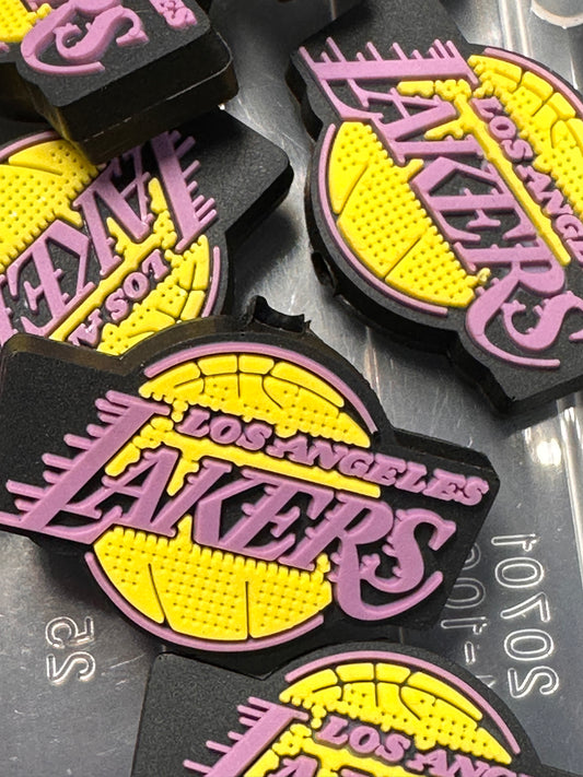 LA Lakers Los Angeles focal bead #4/ silicone bead/ basketball