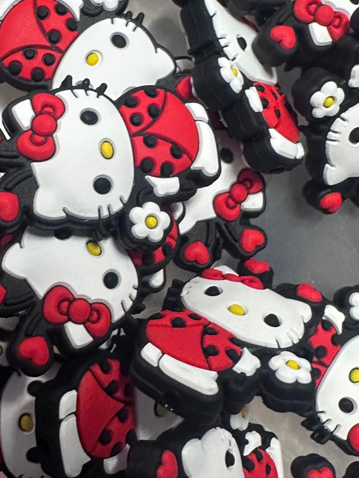 Lady bug shaped Focal Bead / ladybug cat