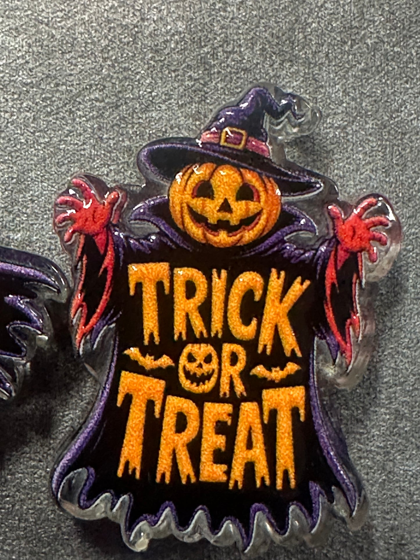 Halloween acrylic focal bead- set of 2/ focal bead/ pen beading / keychain bead/ trick or treat