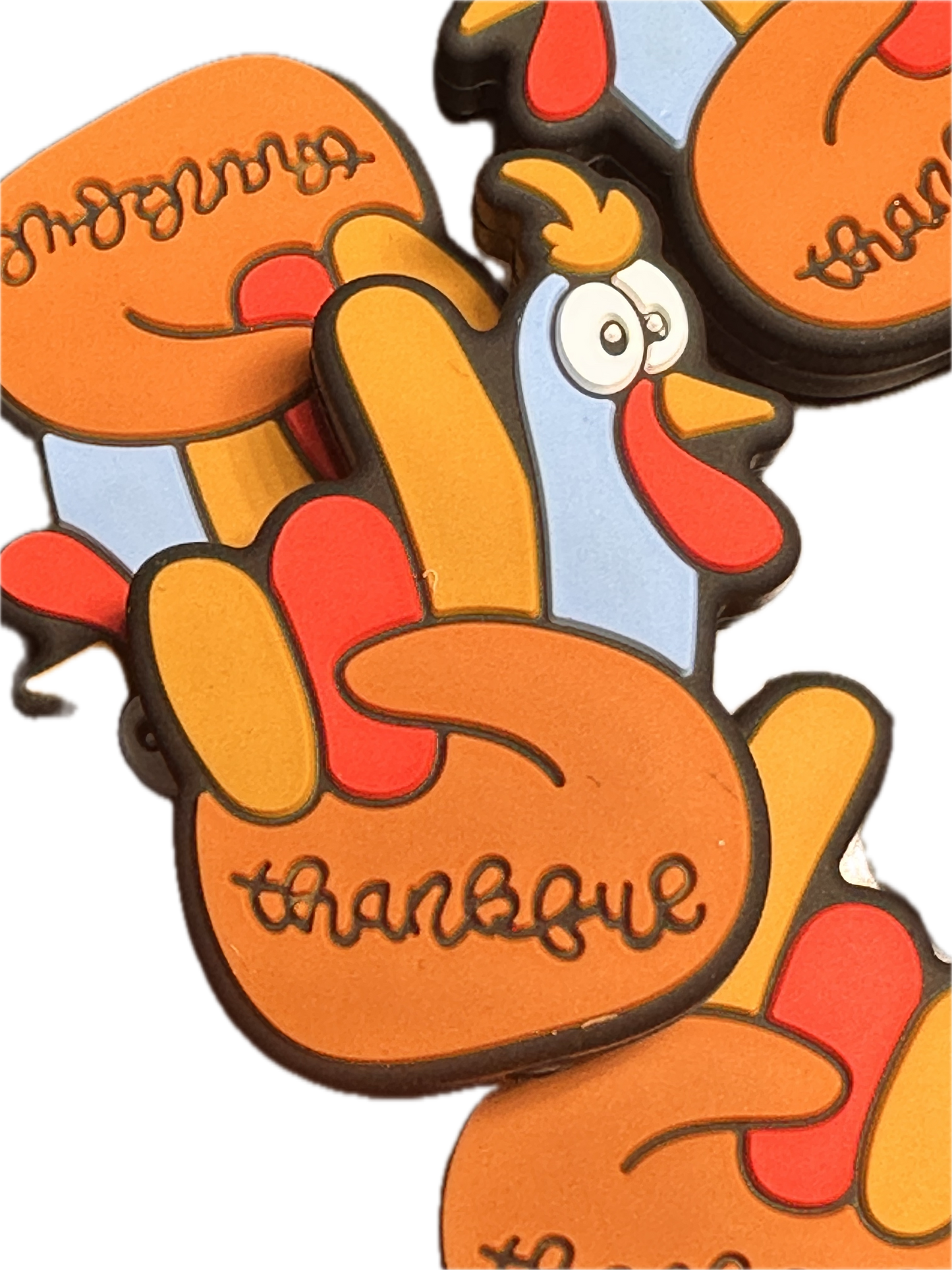 Preschool Thanksgiving Turkey/ Focal Bead/ beadable pen/ Silicone  bead/ keychain bead/ Fall/ Holiday/ hand turkey/ #2