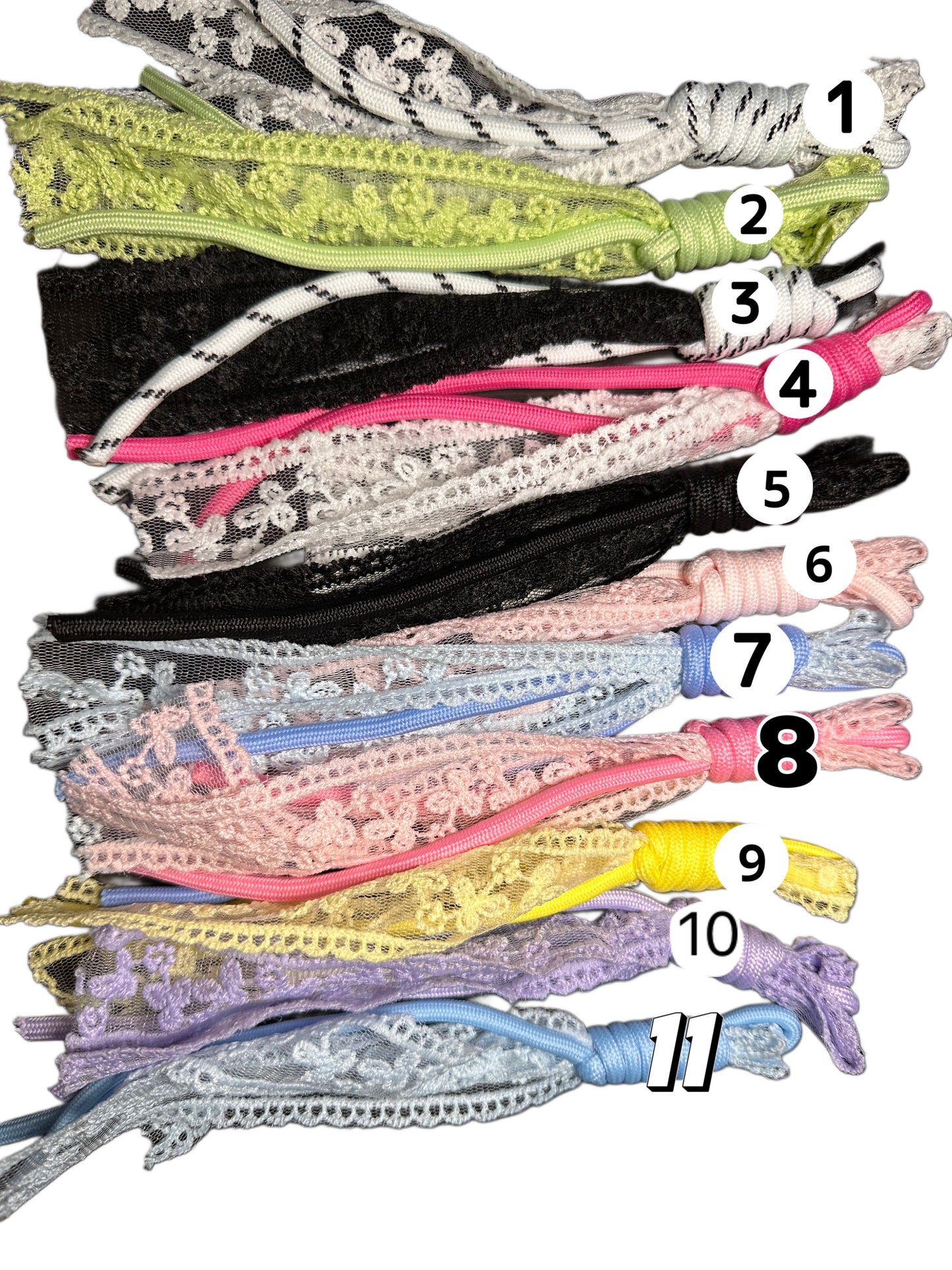 Keychain ropes to DIY your way/ 11 different colors/ ribbon included/ key holder/ bag charms DIY