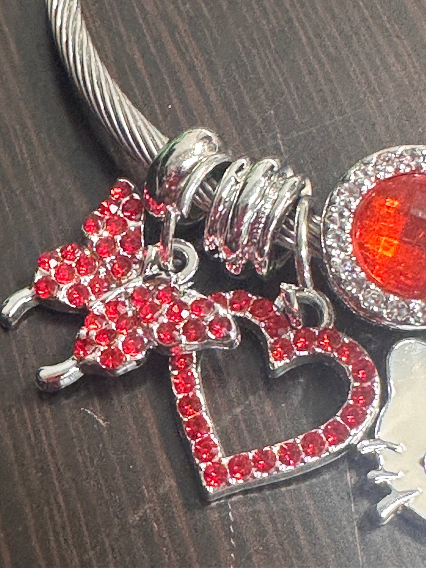 Charm Bracelet/ red charms/ HK/ Perfect gift for friends and family