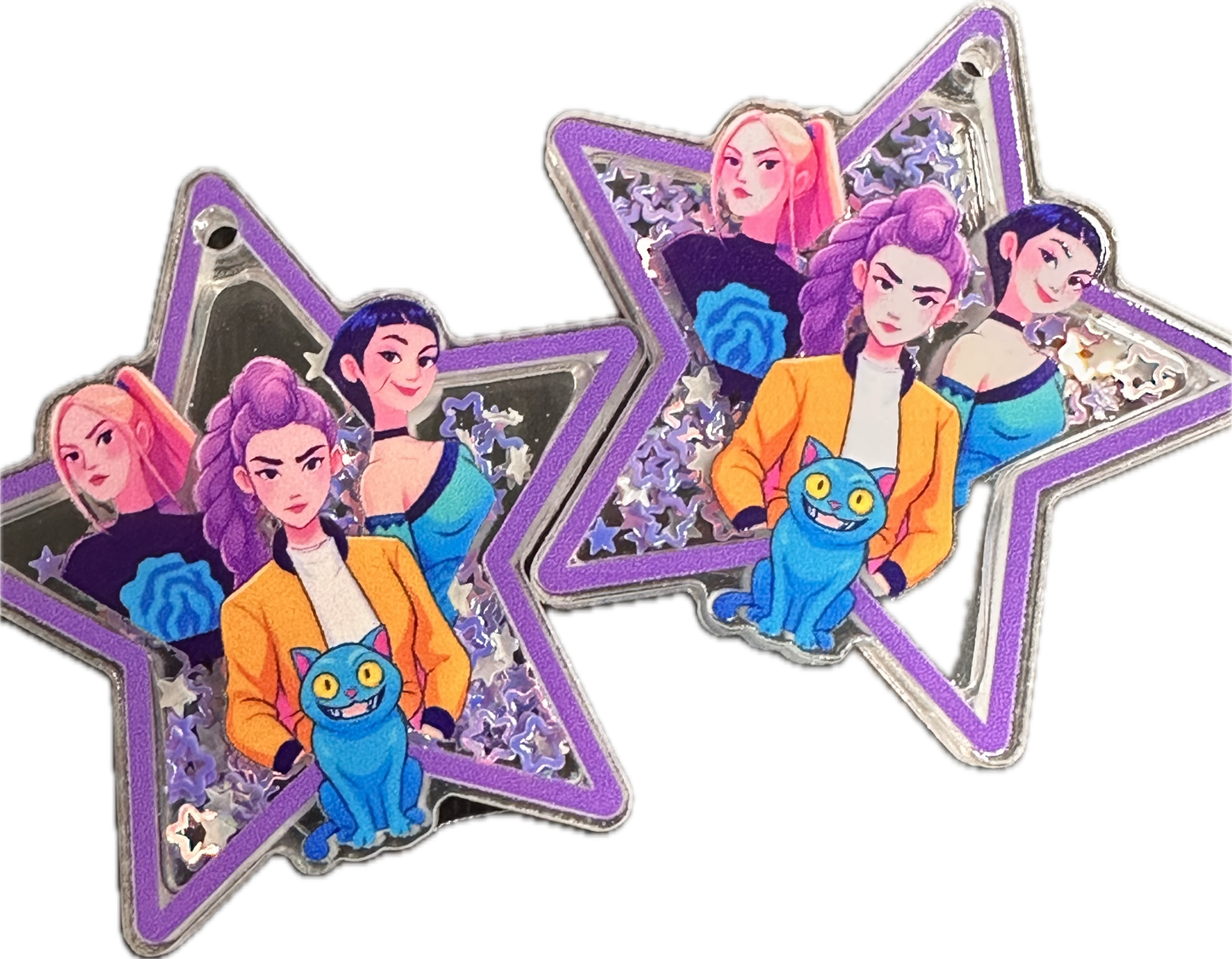 K POP Acrylic Charms Set of 10 – Mixed Character & Creature Pendants for DIY Crafts