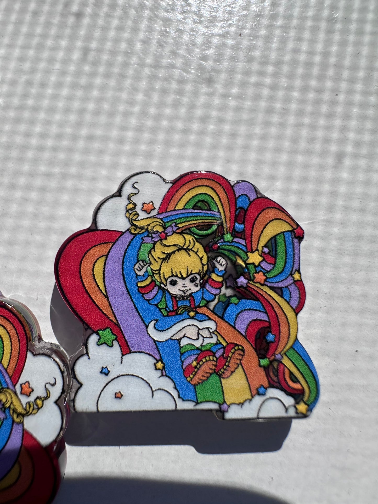 Rainbow girl colorful acrylic focal bead- set of 2/ focal bead/ pen beading / keychain bead