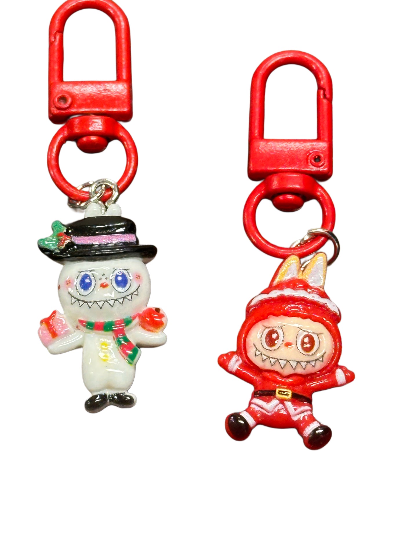 Labubu phone charms/ Monster bag charm/ phone decor/  Christmas snowman Labubu / Santa Claus suit Labubu