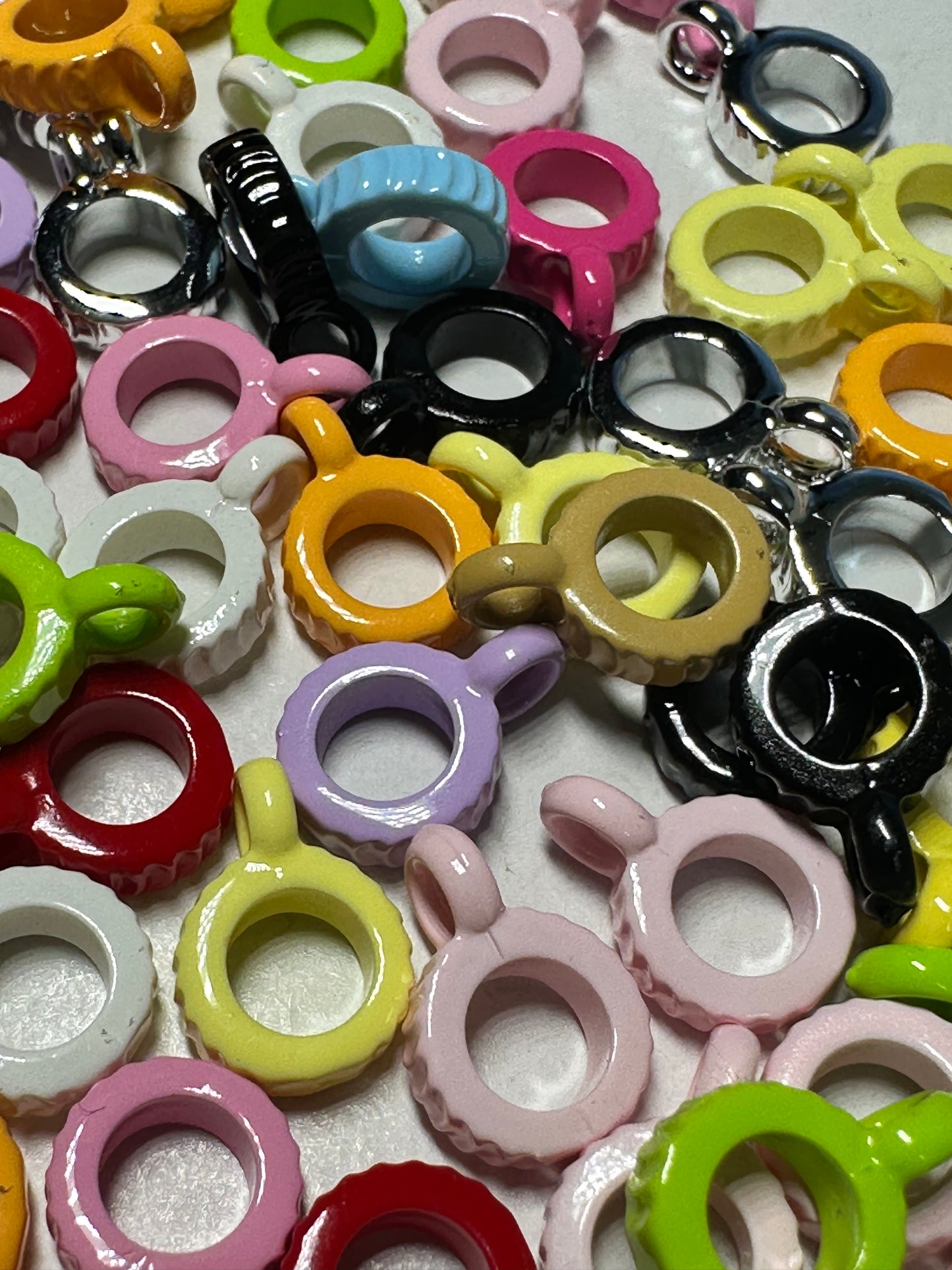 Thin Spacer Bail Beads/ jewelry Bead/ beadable pen beads/ keychain bead/bead/used for dangle charms