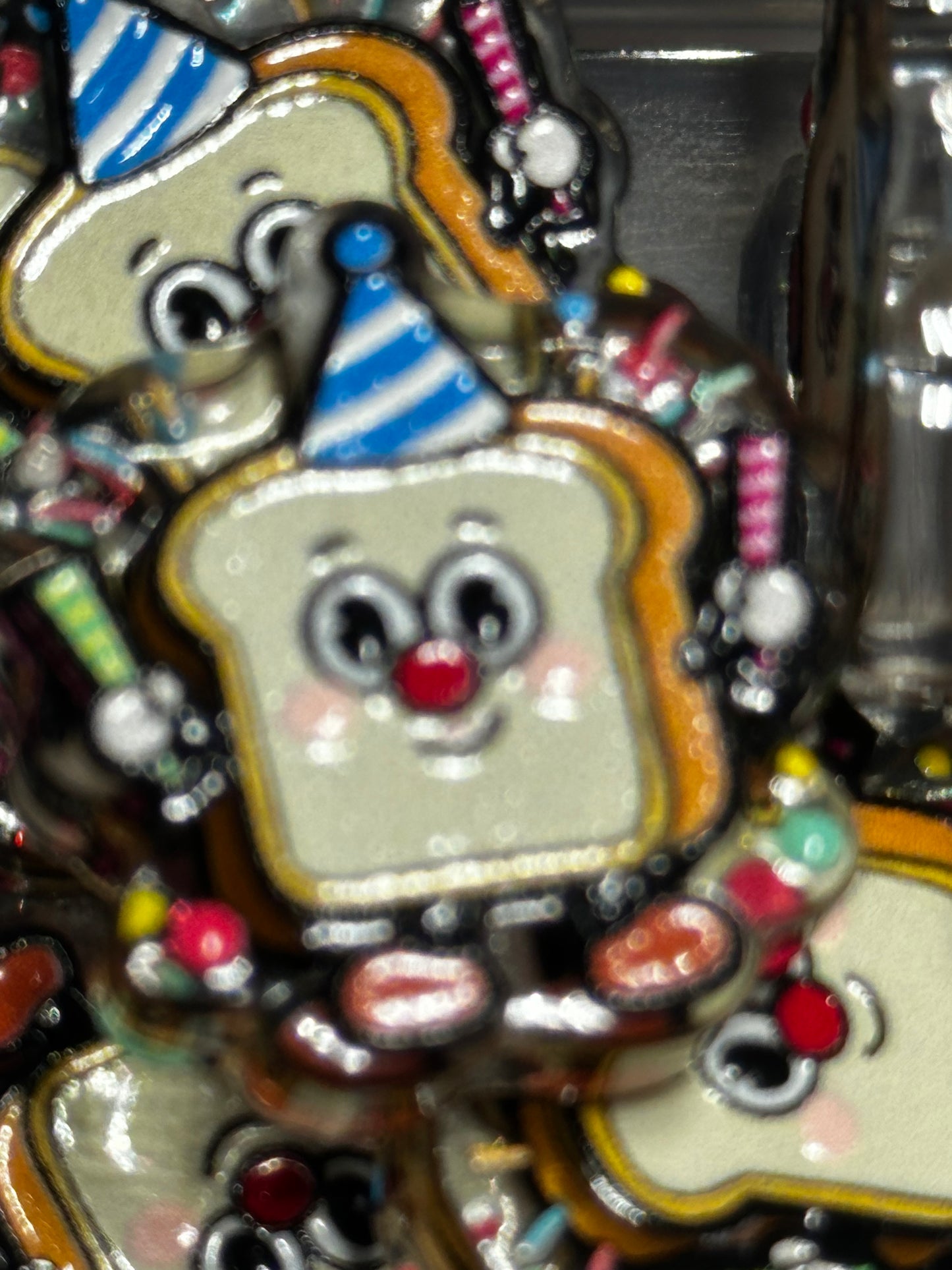 Birthday party acrylic focal bead- set of 2/ focal bead/ pen beading / keychain bead/