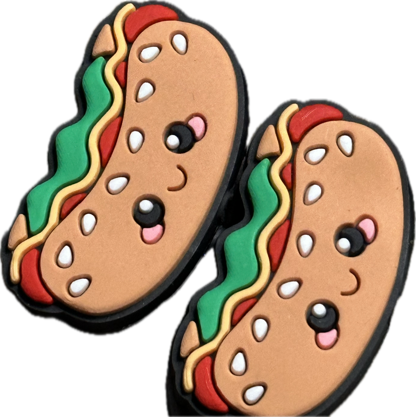 Hot dog focal bead/ silicone/ restaurant/ pen beading