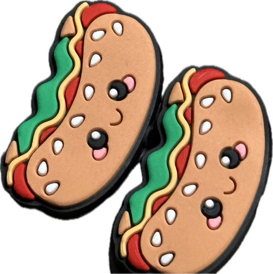 Hot dog focal bead/ silicone/ restaurant/ pen beading