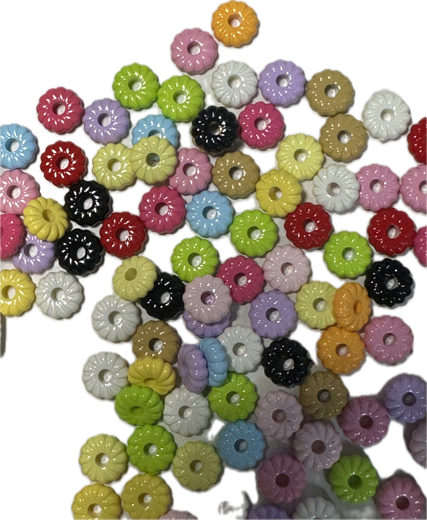 Acrylic pastel color pumpkin shaped spacer beads /perfect for beadable pen/ keychain bead