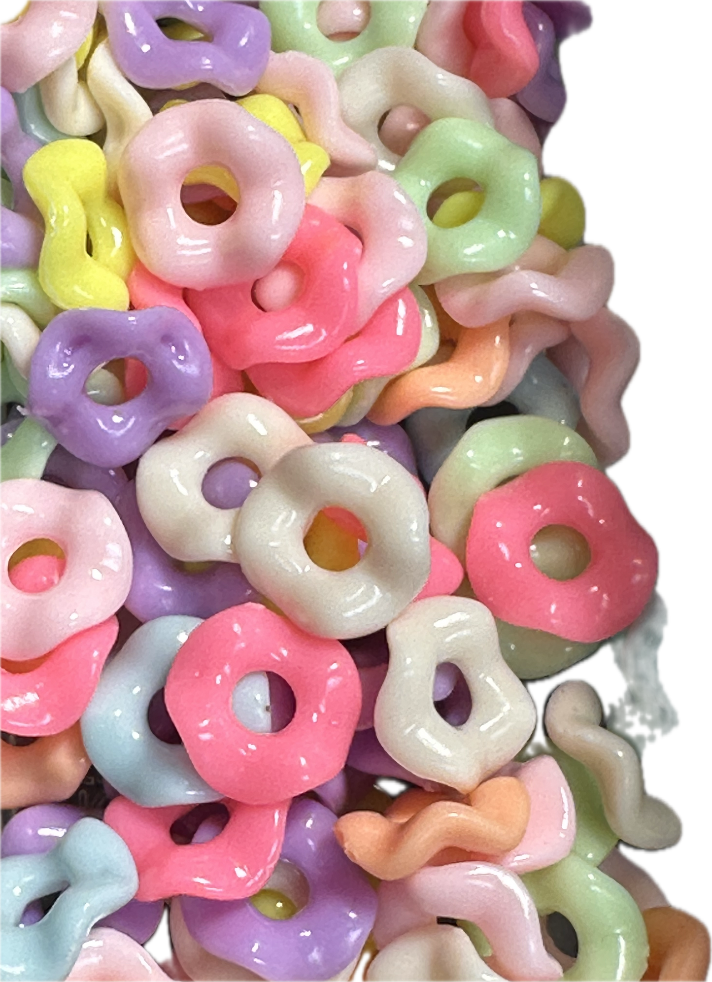 Wavy spacer beads/ acrylic spacers/ jewelry Bead/ beadable pen beads/ keychain bead/