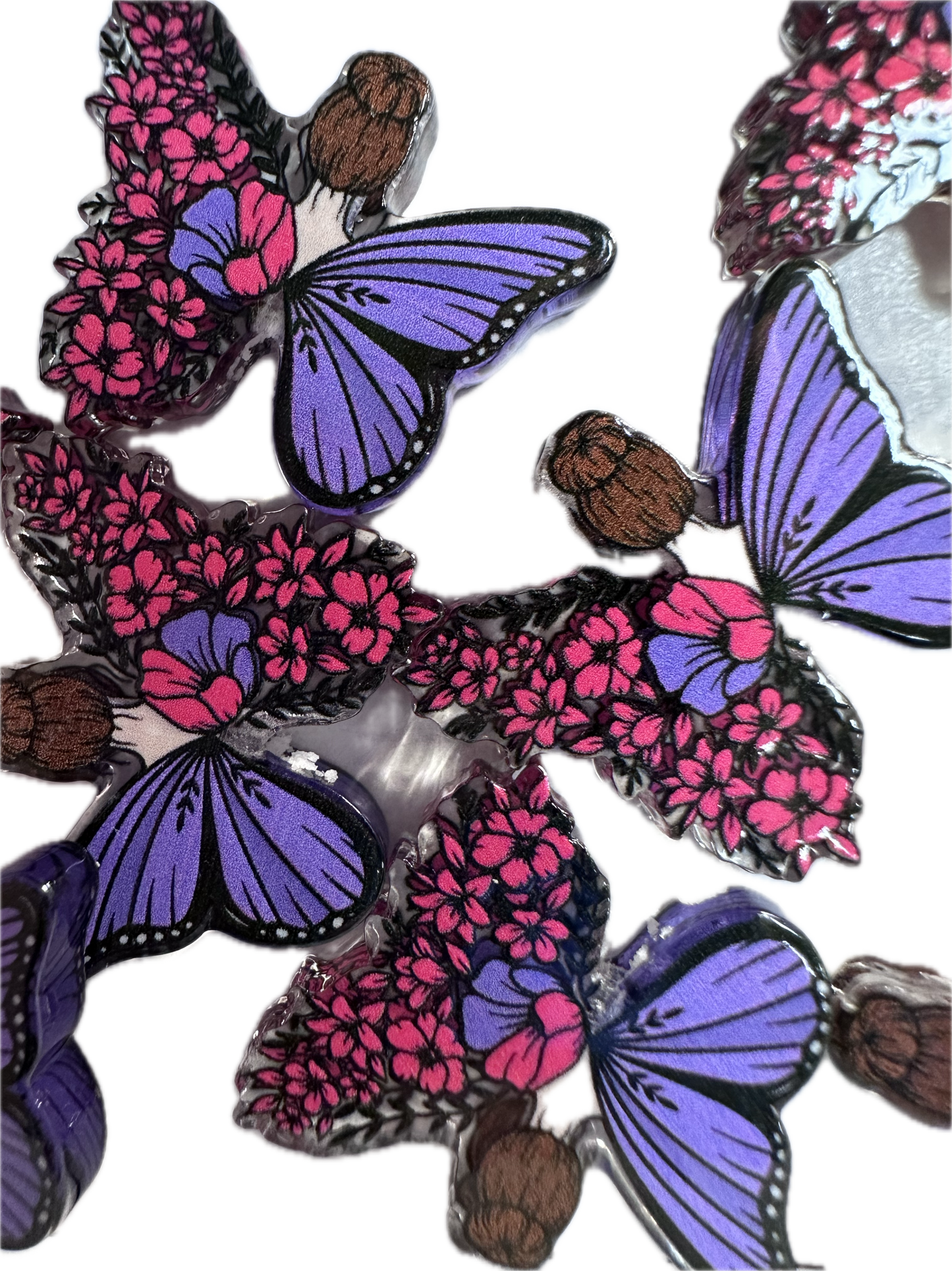 Fairy girl acrylic focal bead- set of 2/ focal bead/ pen beading / keychain bead/ Butterfly wings
