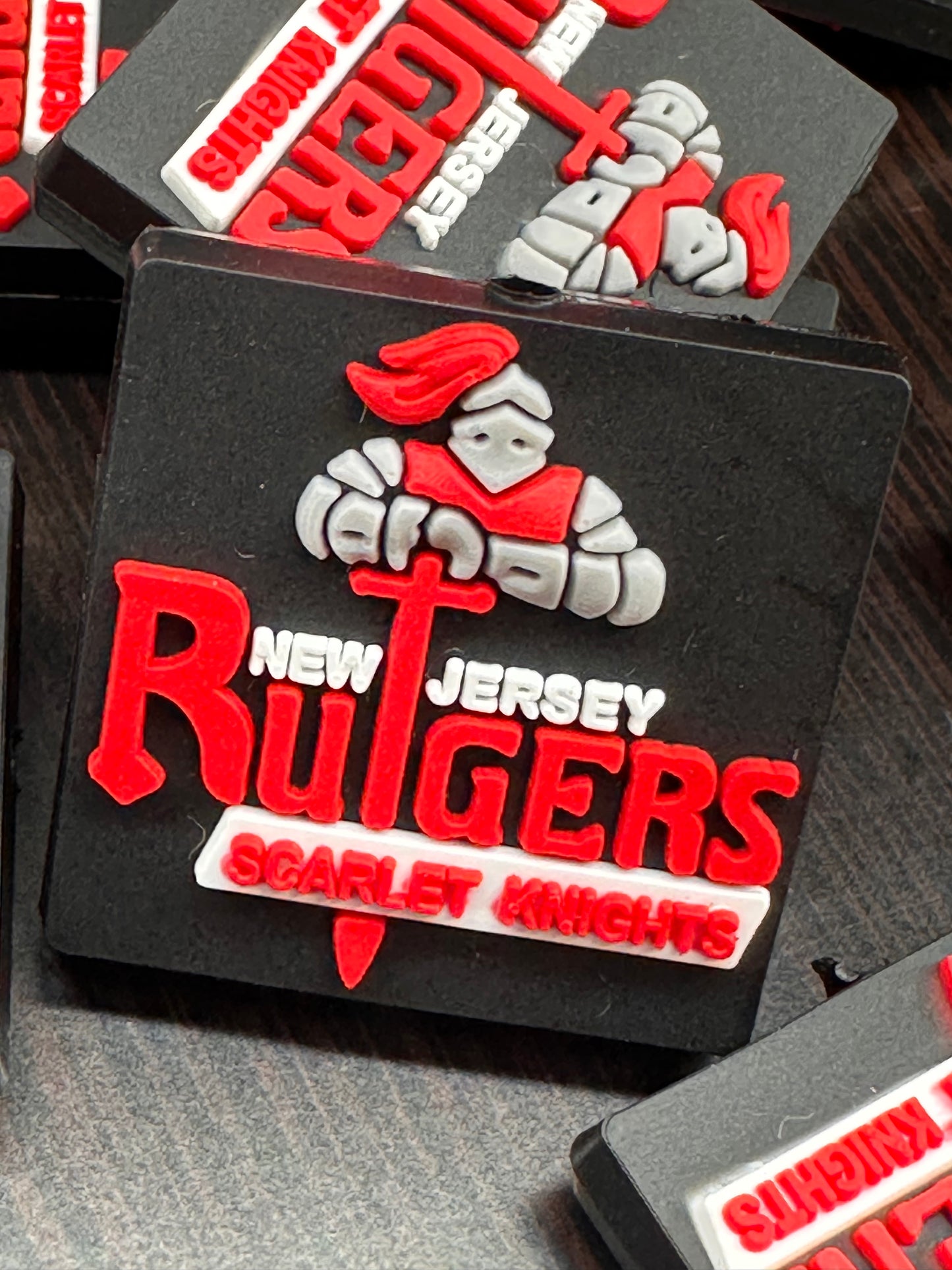 Rutgers university scarlet knights focal bead- New Jersey