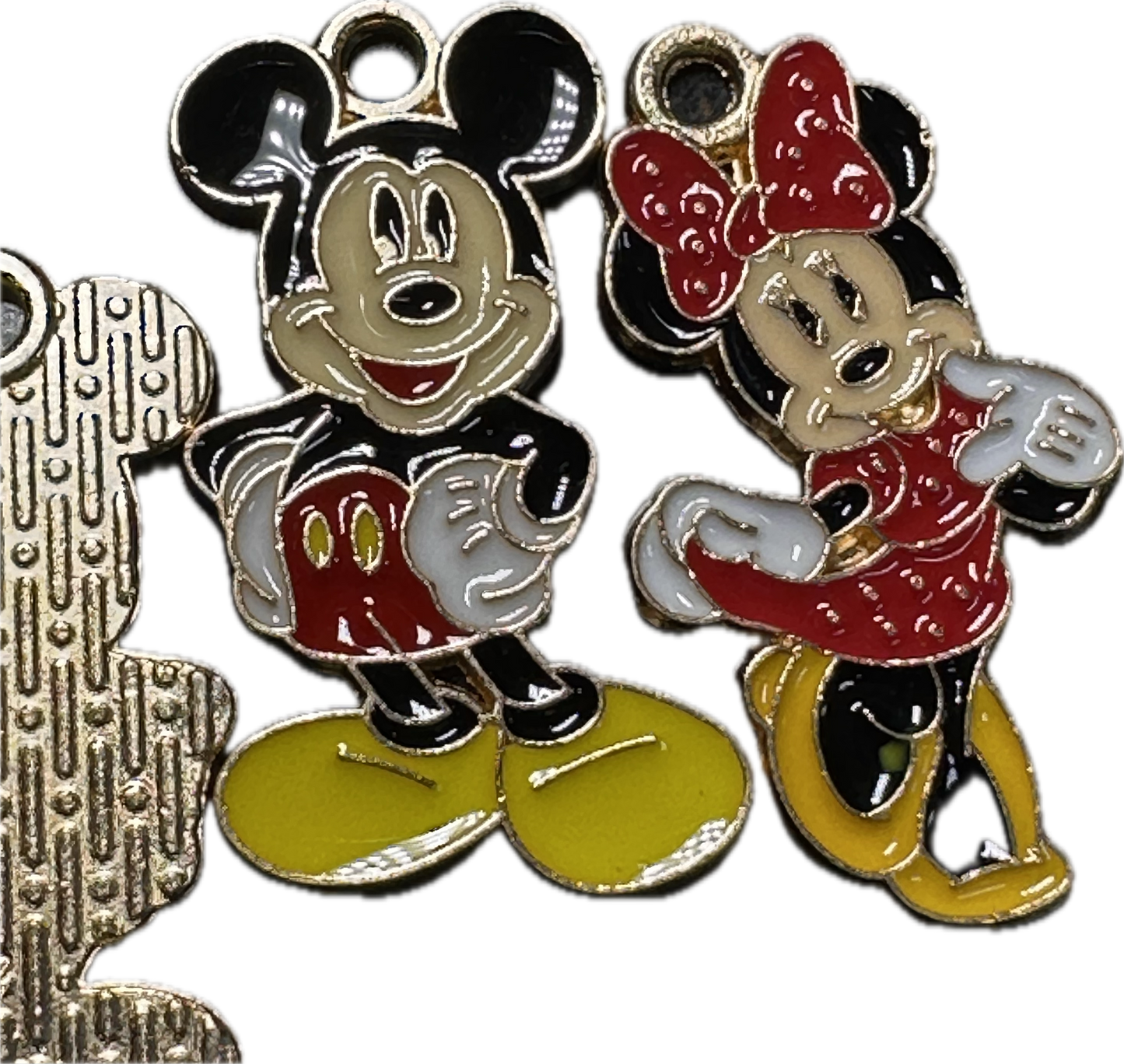 Enameled metal charms/ DIY charm bracelet/ DIY necklace #4- Set of 2 (one of each)