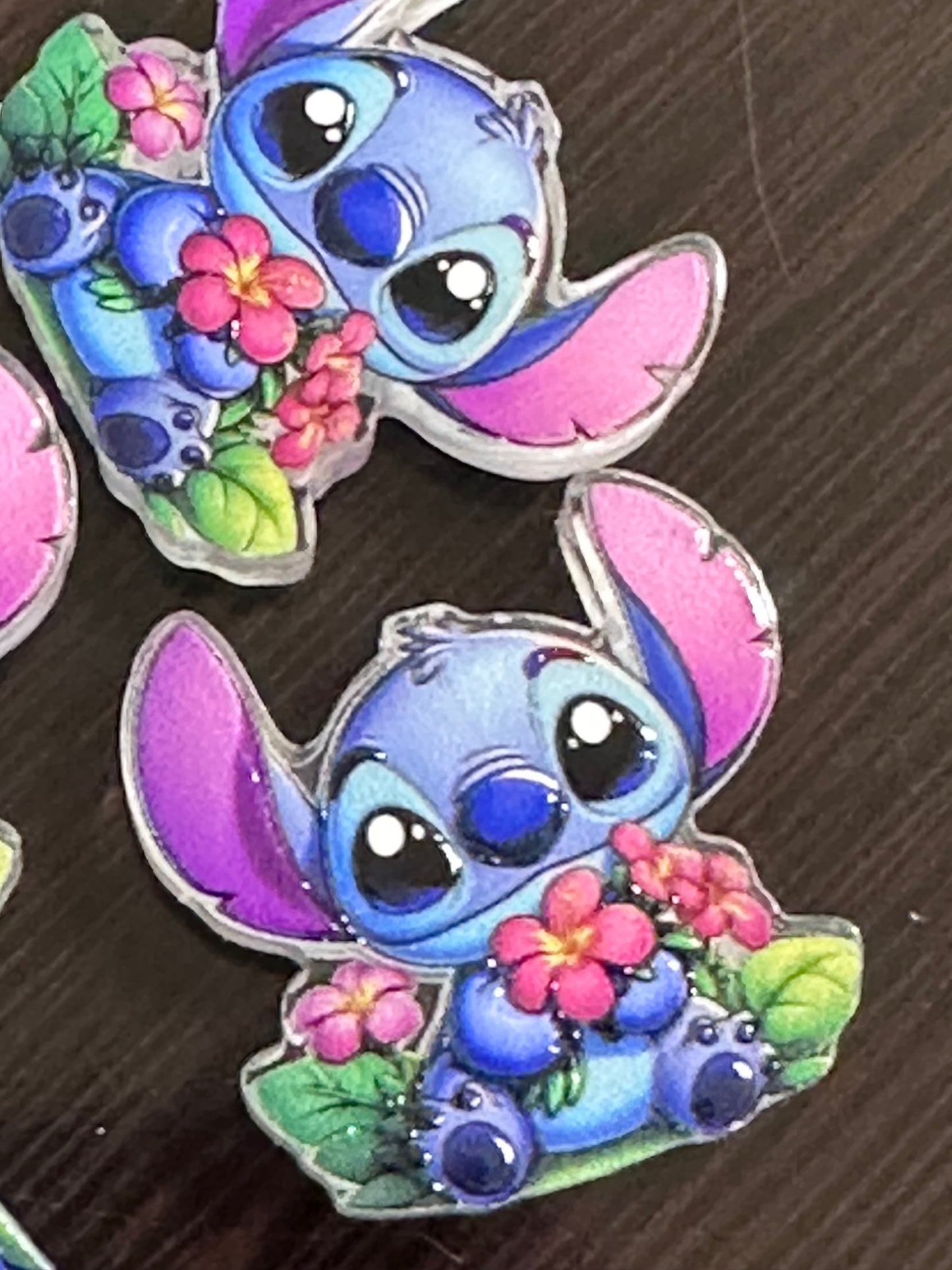 Blue guy alien acrylic focal bead- set of 2/ focal bead/ pen beading / keychain bead/