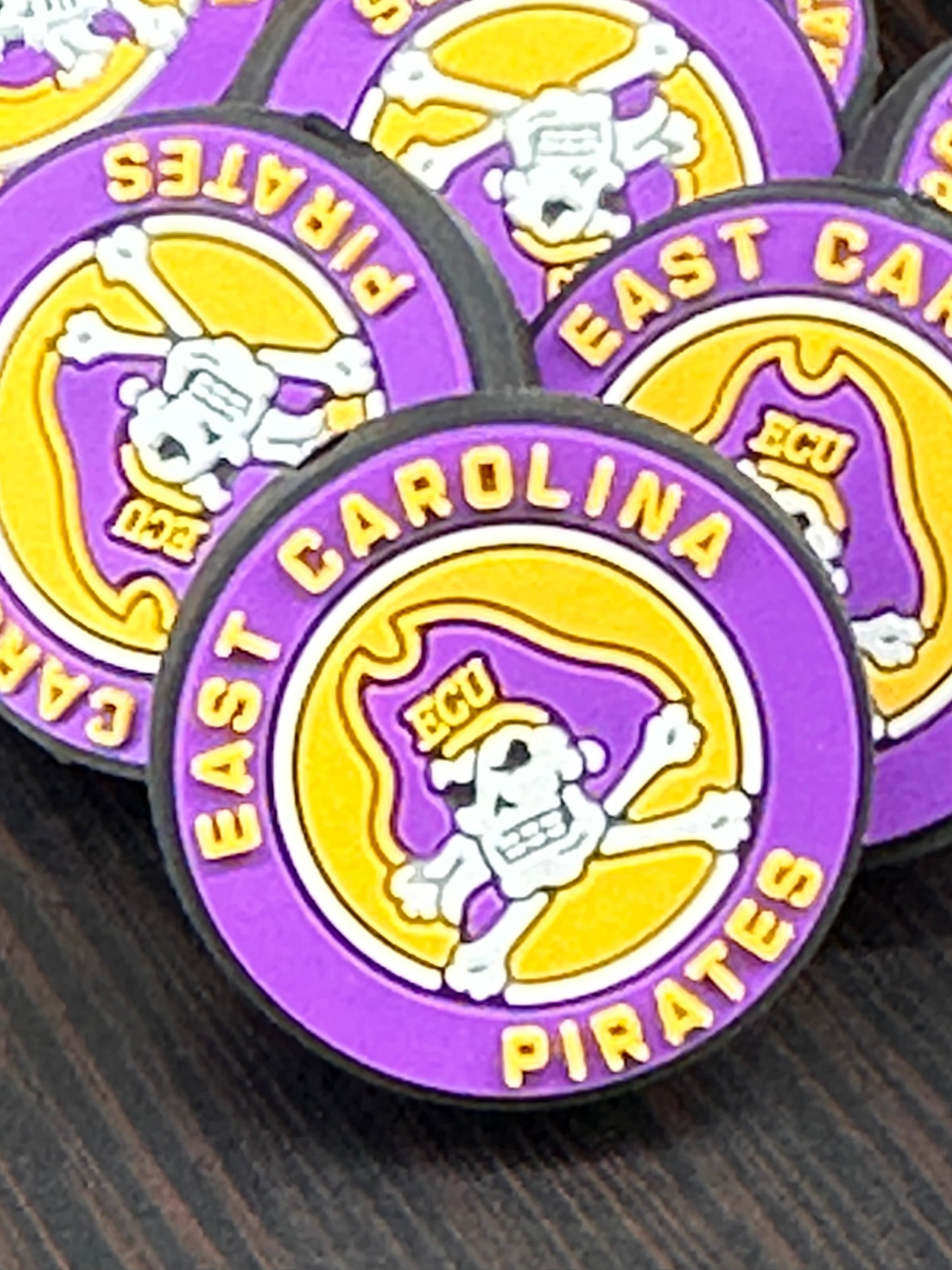 East Carolina Pirates focal bead / sports silicone bead / East Carolina University football