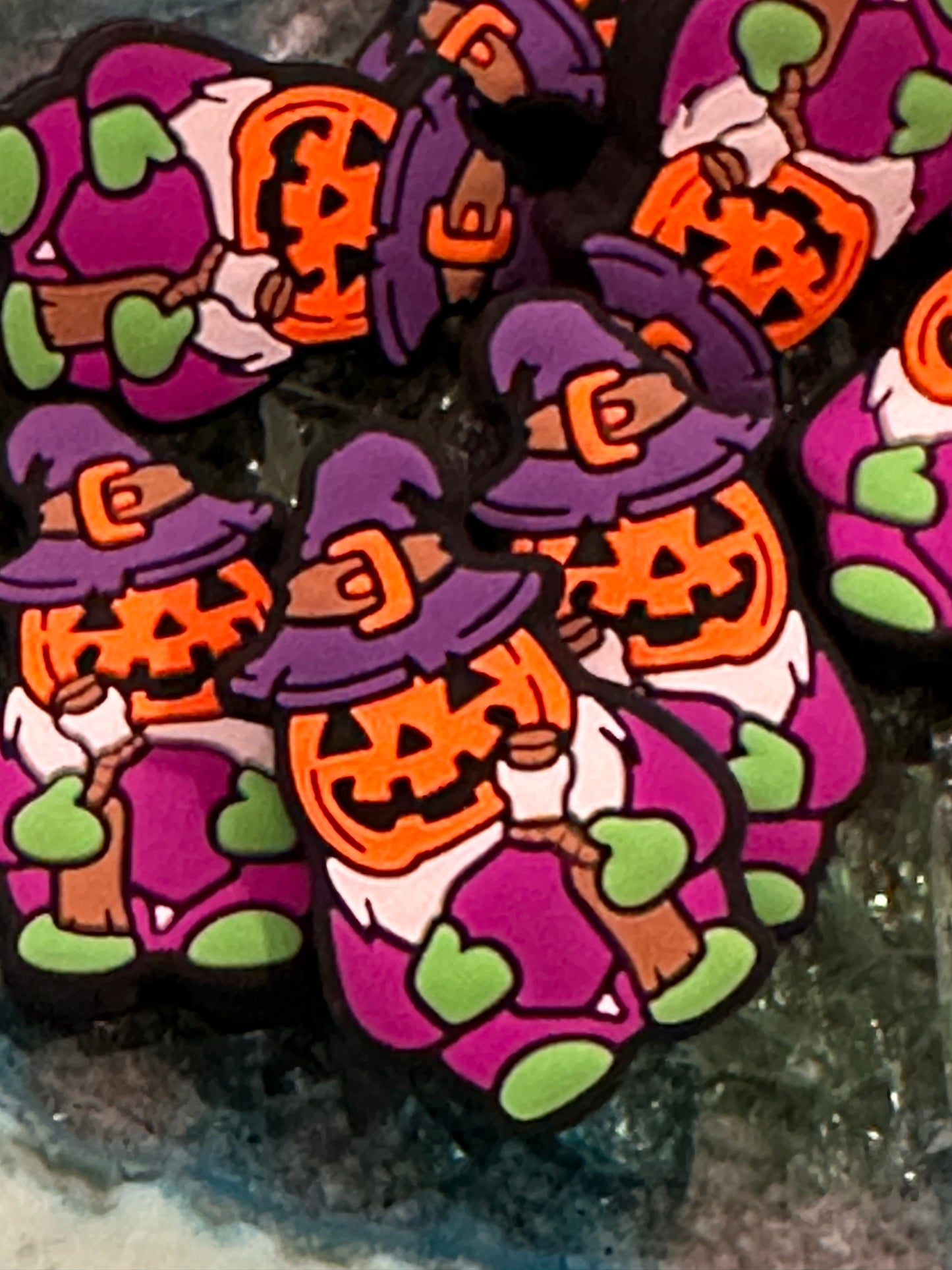 Halloween pumpkin witch Focal Bead /