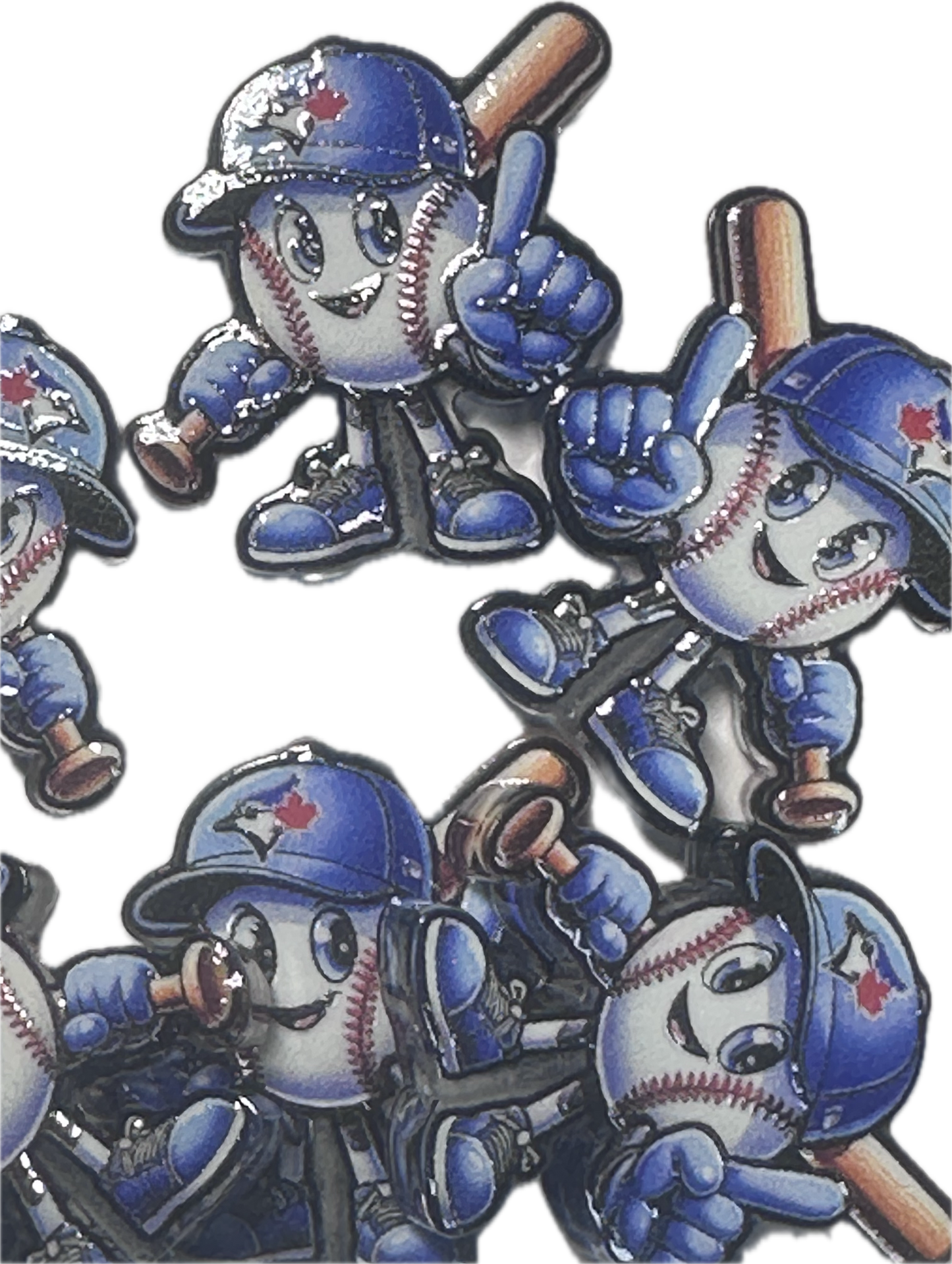New acrylic focal bead- set of 2/ focal bead/ pen beading / keychain bead/ Baseball