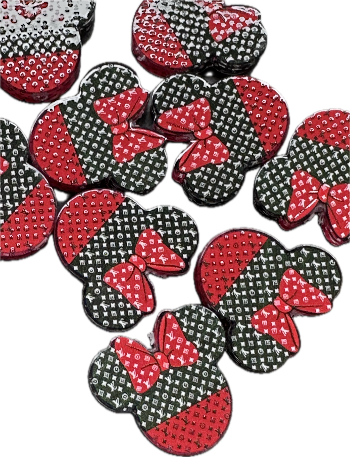 Fancy design Purse Handbag acrylic focal bead- set of 2/ focal bead/ pen beading / keychain bead