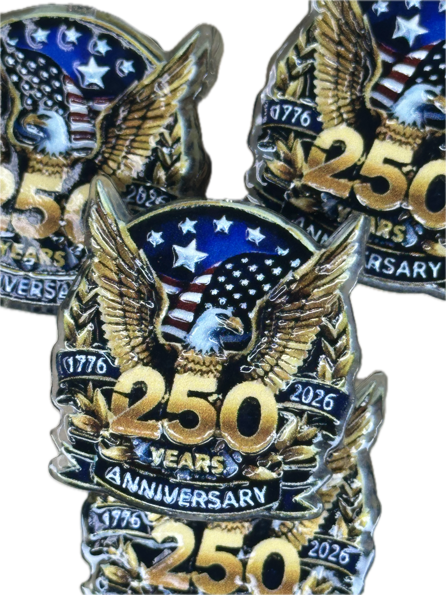 Unite States Birthday acrylic focal bead- set of 2/ focal bead/ pen beading / keychain bead/ military/ patriotic / custom bead USA 250th anniversary
