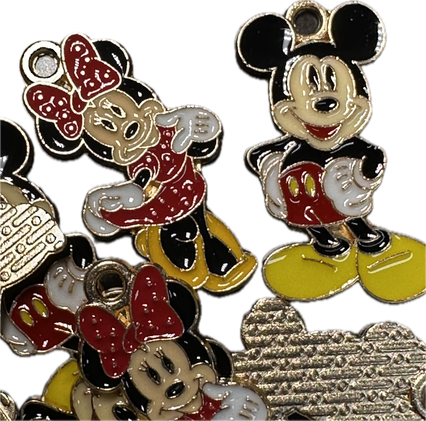 Enameled metal charms/ DIY charm bracelet/ DIY necklace #4- Set of 2 (one of each)