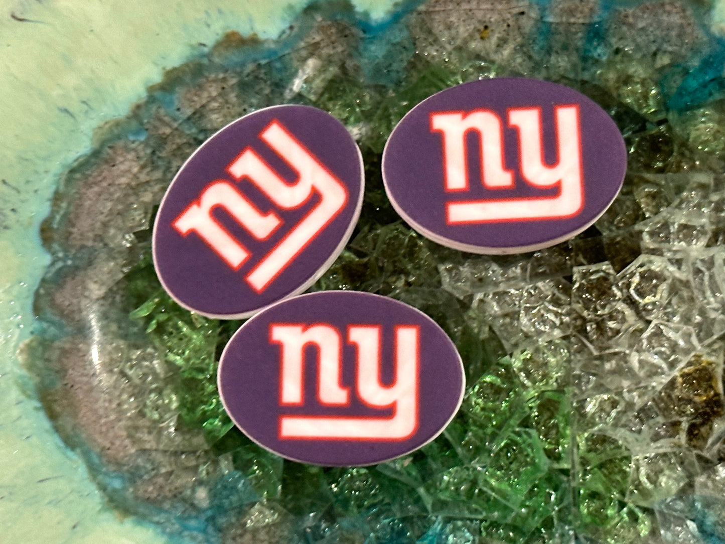 NY Giants focal bead / football