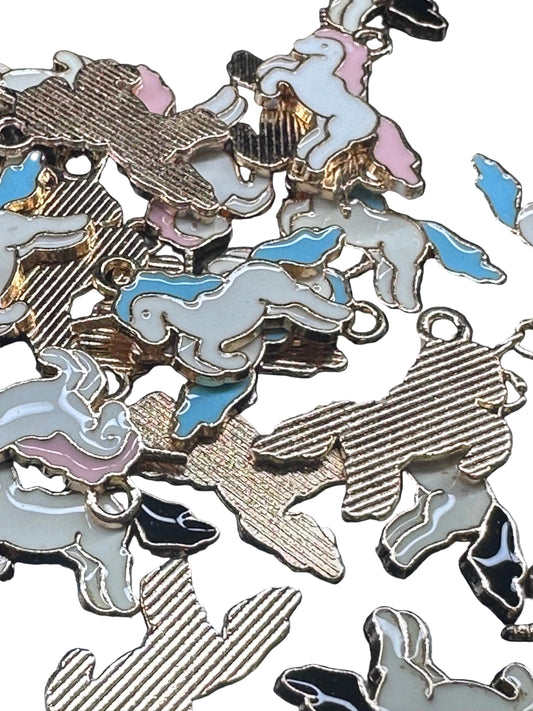 Unicorn enamel metal charms/ DIY charm bracelet/ DIY necklace