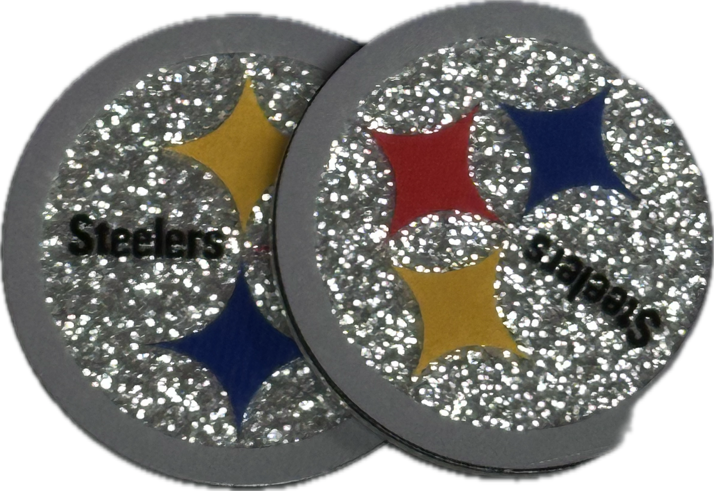 Pittsburg Steelers -set of two (2) Badge Reel acrylic pieces/ cute print/ badge reel/ DIY keychain/ football planars