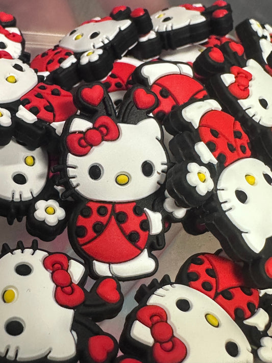 Lady bug shaped Focal Bead / ladybug cat