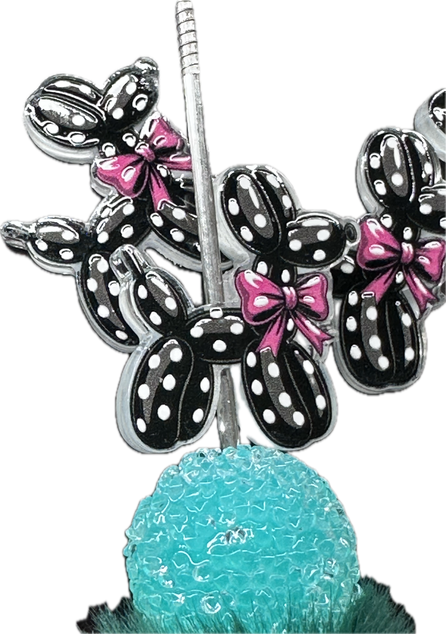 Balloon dog acrylic focal bead- set of 2/ focal bead/ pen beading / keychain bead/ spotted dog