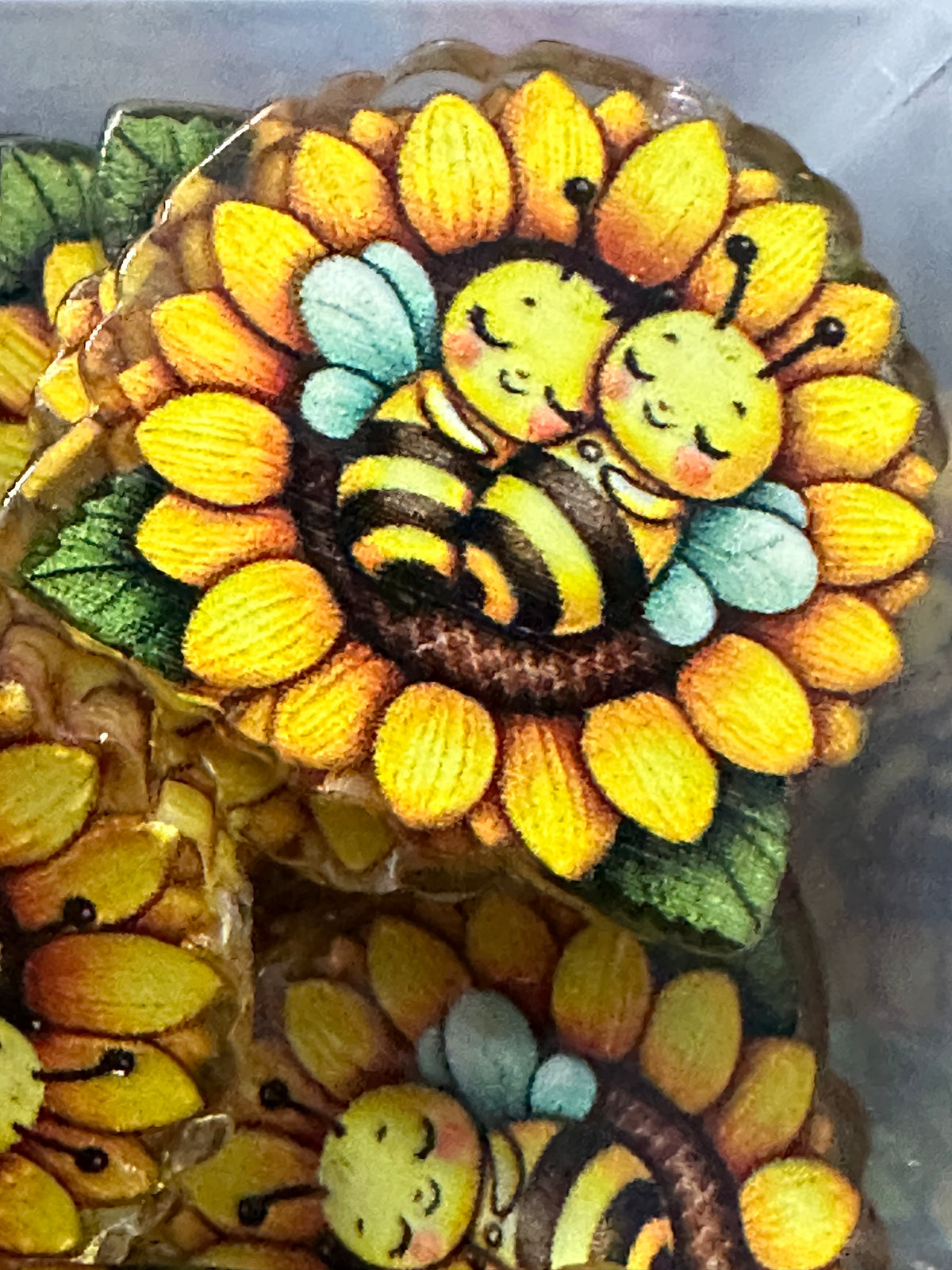 Honey bees acrylic focal bead- set of 2/ focal bead/ pen beading / keychain bead/lover bees