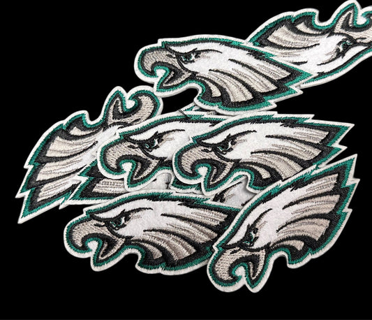 PHILADELPHIA EAGLES/IRON ON PATCH/ SIZE SMALL/ QUALITY MATERIAL/FABRIC PATCHES/FOOTBALL TEAM